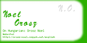 noel orosz business card